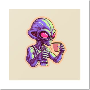 Alien coffee Posters and Art